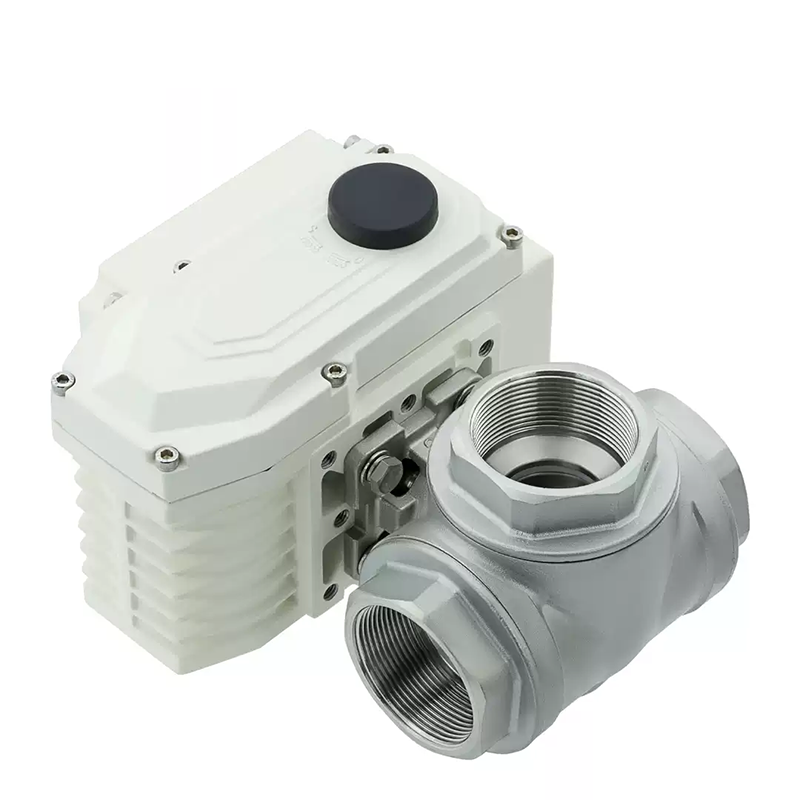 stainless steel Electric three-way ball valve